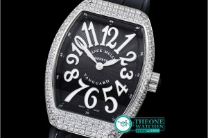 Franck Muller - FM Ladies Vanguard Diams SS/LE Black Swiss Quartz