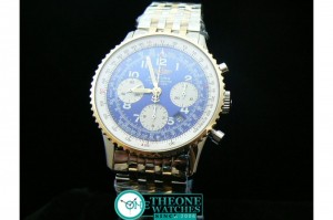 BREITLING NAVITIMER 2 TONE BLUE DIAL NUMBER CHRONOS 28800BPH