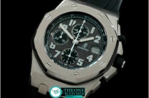 Audemars Piguet - Royal Oak Chronograph TI/RU Grey/Blk A-7750Sec@12