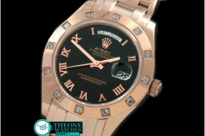 Rolex - RG 12 Diam Bez Black Roman Swiss Eta 2836-2