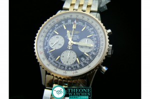 BREITLING NAVITIMER 2 TONE BLACK DIAL STICKS CHRONOS 28800BPH