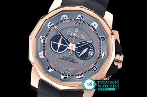 Corum - Admirals Cup Chronograph RG/RU Grey/Blk Qtz