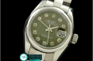 Rolex - SS Oyster MOP Green Diamond Swiss Eta 2671-2