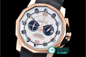 Corum - Admirals Cup Chronograph RG/RU Wht/Blk Qtz