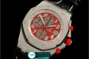 AUDEMARS PIGUET - Royal Oak Chronograph SS/LE Red/Grey A-7750 Sec@12